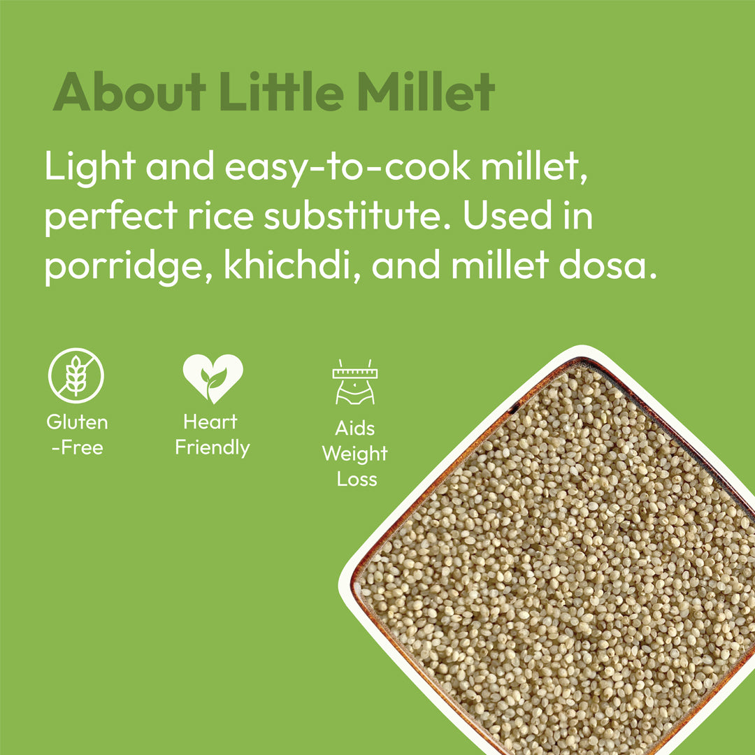 Organic samai raw little millet 500g nutritious ancient grain healthy rice substitute by 99B Organic
