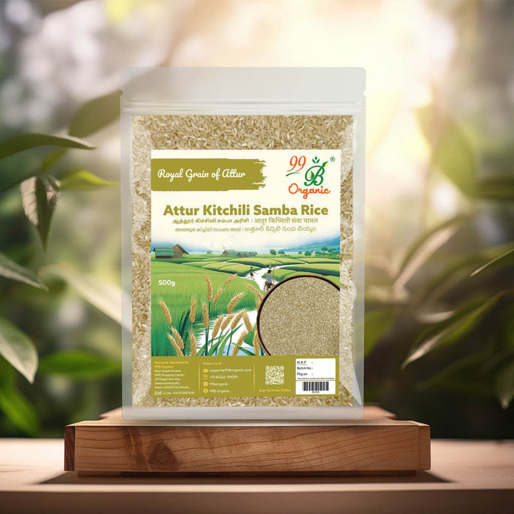 Attur Kitchili Samba Rice 500gms - 99B Organic