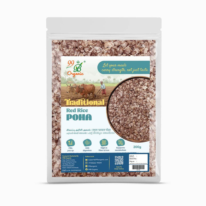 Sivappu Arisi Poha 200g - 99B Organic