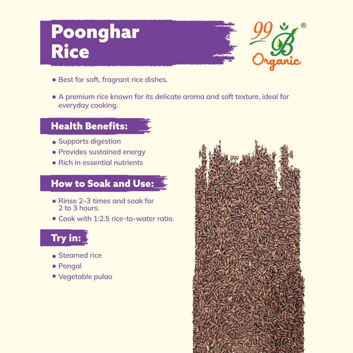 Poonghar Rice 500g - 99B Organic