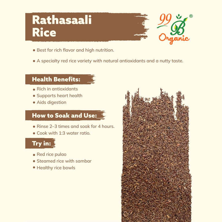 Rathasaali Rice 500gms - 99B Organic