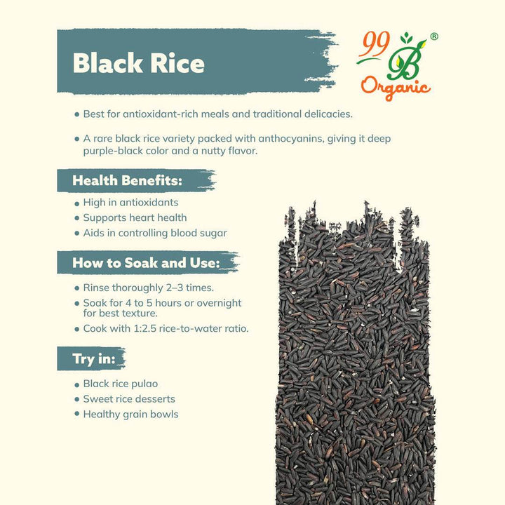 Karuppu Kavuni Rice 500gms - 99B Organic