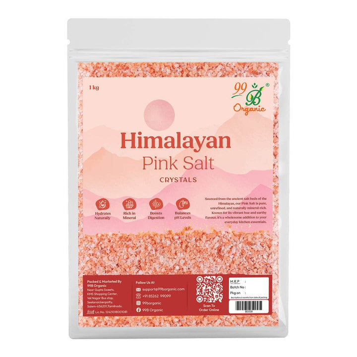 Himalayan Pink Salt Crystal 1kg - 99B Organic