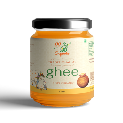 Organic A2 naattu maadu ghee 1000ml pure desi cow bilona ghee by 99B Organic
