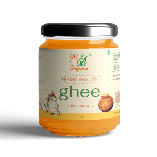 Organic A2 naattu maadu ghee 1000ml pure desi cow bilona ghee by 99B Organic