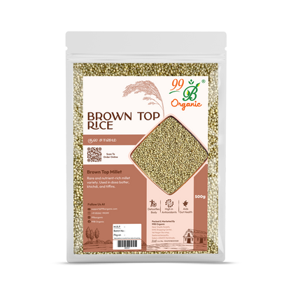 Organic brown top millet 500g rare ancient grain antioxidant rich healthy millet by 99B Organic
