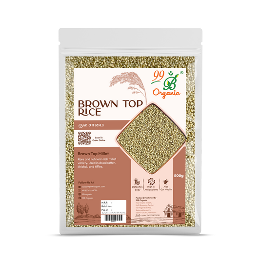 Organic brown top millet 500g rare ancient grain antioxidant rich healthy millet by 99B Organic