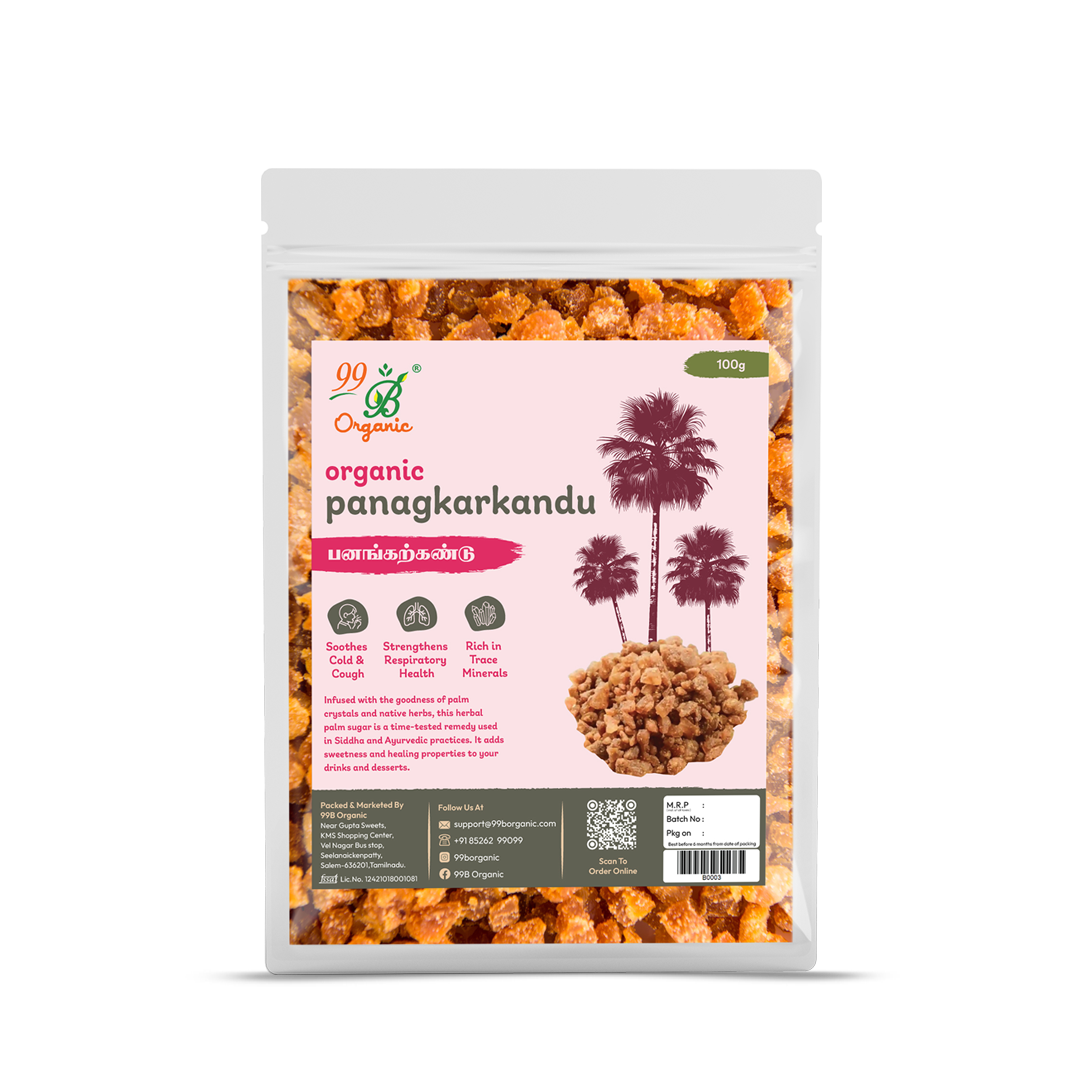 Organic panangkarkandu palm jaggery 100g traditional Tamil sweetener by 99B Organic