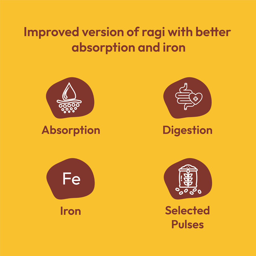 Organic sprouted ragi finger millet 500g calcium rich healthy millet by 99B Organic