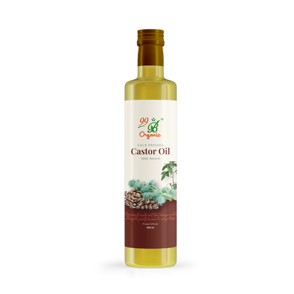 Organic castor oil cold pressed wellness oil 500ml pure natural oil by 99B Organic