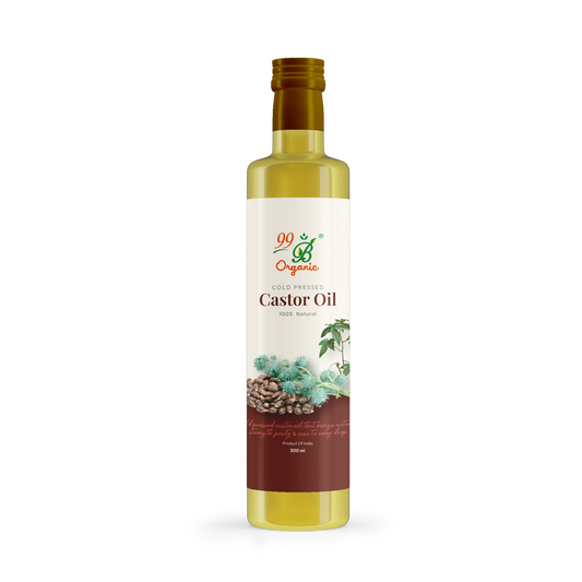 Organic castor oil cold pressed wellness oil 500ml pure natural oil by 99B Organic