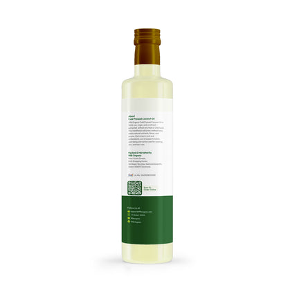 Organic coconut oil cold pressed virgin oil 500ml pure natural cooking oil by 99B Organic
