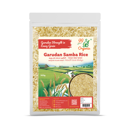 Garudan Samba rice 500g – traditional eagle-grain heritage rice Tamil Nadu 99B Organic