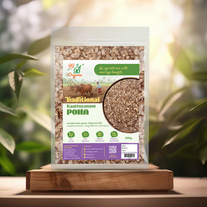 Organic kaattuyanam poha heritage rice flakes 200g traditional healthy breakfast by 99B Organic