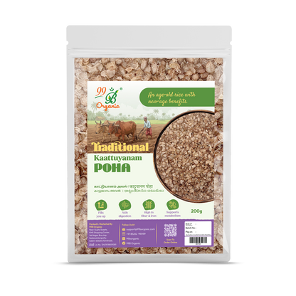 Organic kaattuyanam poha heritage rice flakes 200g traditional healthy breakfast by 99B Organic