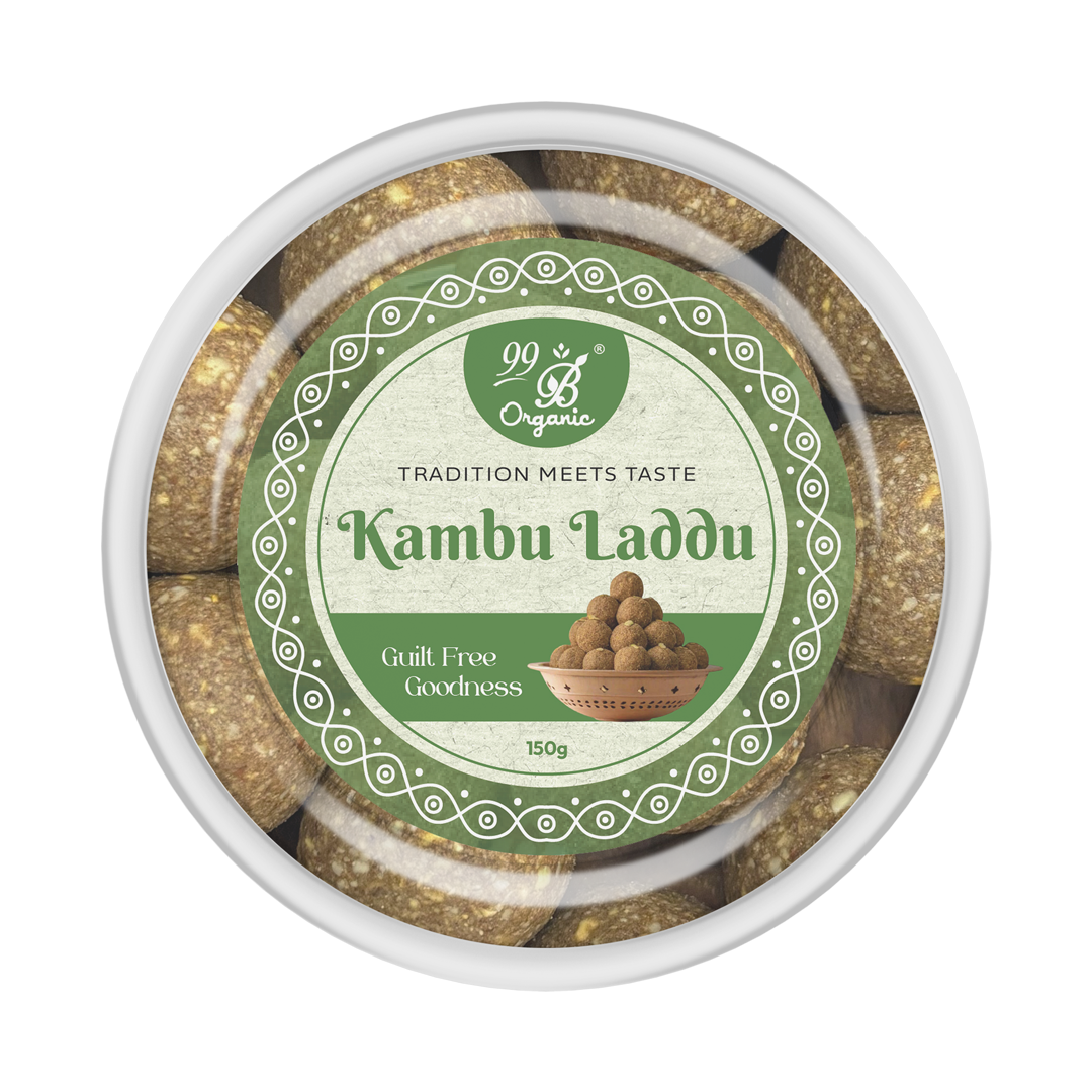 Organic kambu laddu pearl millet sweet 150g nutritious traditional snack by 99B Organic