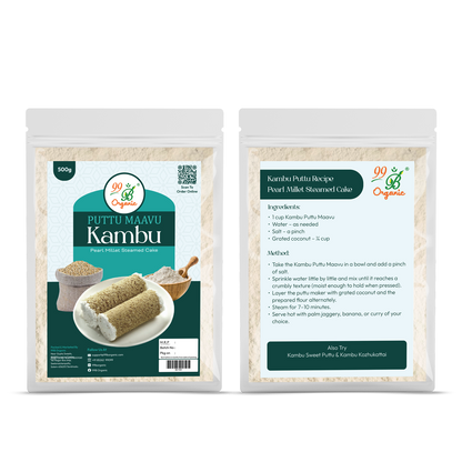 Organic kambu puttu maavu pearl millet flour 250g healthy millet breakfast by 99B Organic