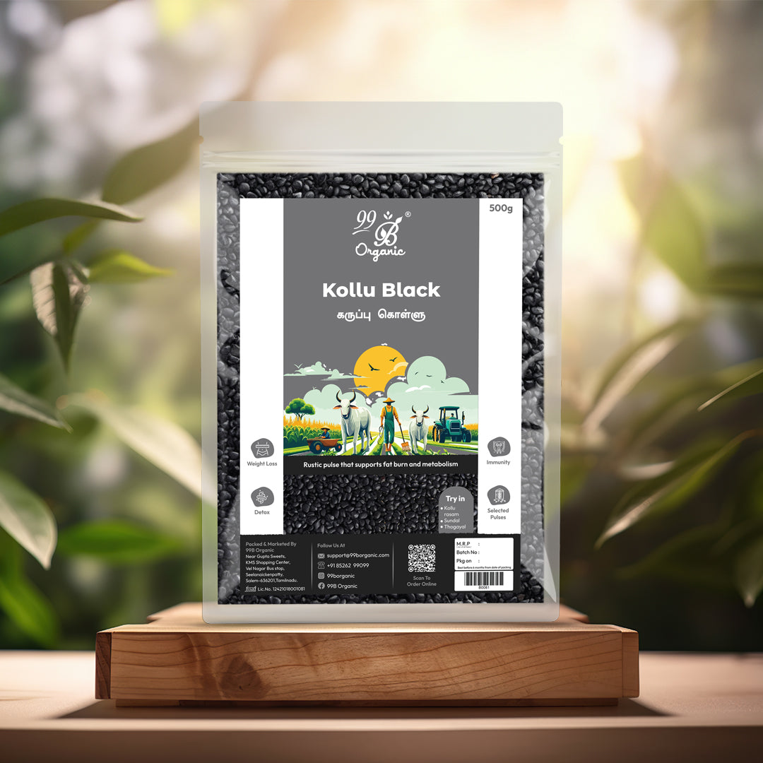 Organic kollu black horse gram 500g traditional healthy pulse by 99B Organic
