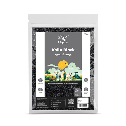 Organic kollu black horse gram 500g traditional healthy pulse by 99B Organic
