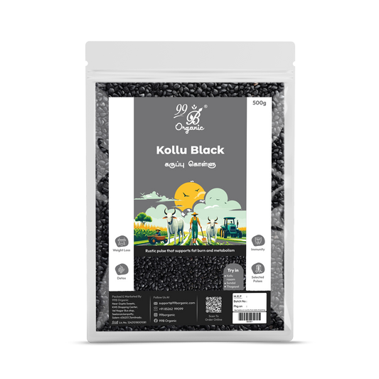 Organic kollu black horse gram 500g traditional healthy pulse by 99B Organic