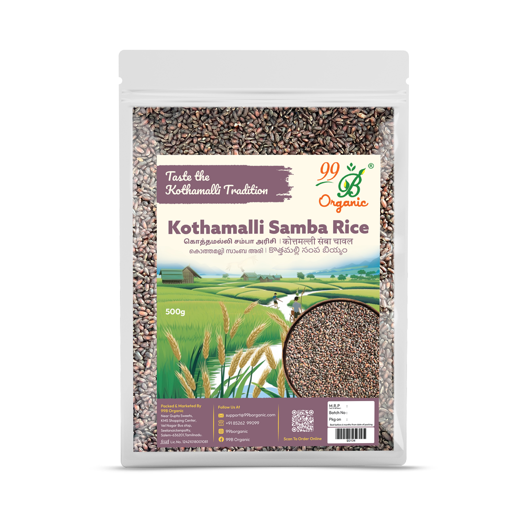 Kothamalli Samba rice 500g – coriander-scented traditional heritage rice 99B Organic