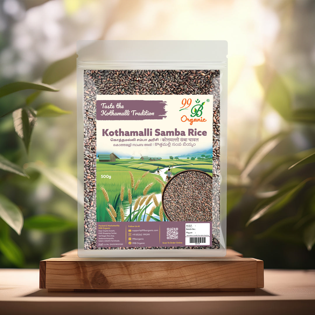 Kothamalli Samba rice 500g – coriander-scented traditional heritage rice 99B Organic