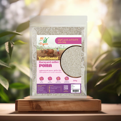 Organic kuthiravali aval barnyard millet poha 200g gluten free breakfast by 99B Organic