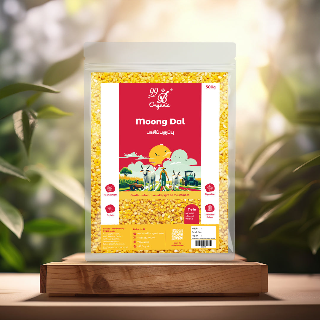 Moong Dal – Premium Organic Split Green Gram (500g)