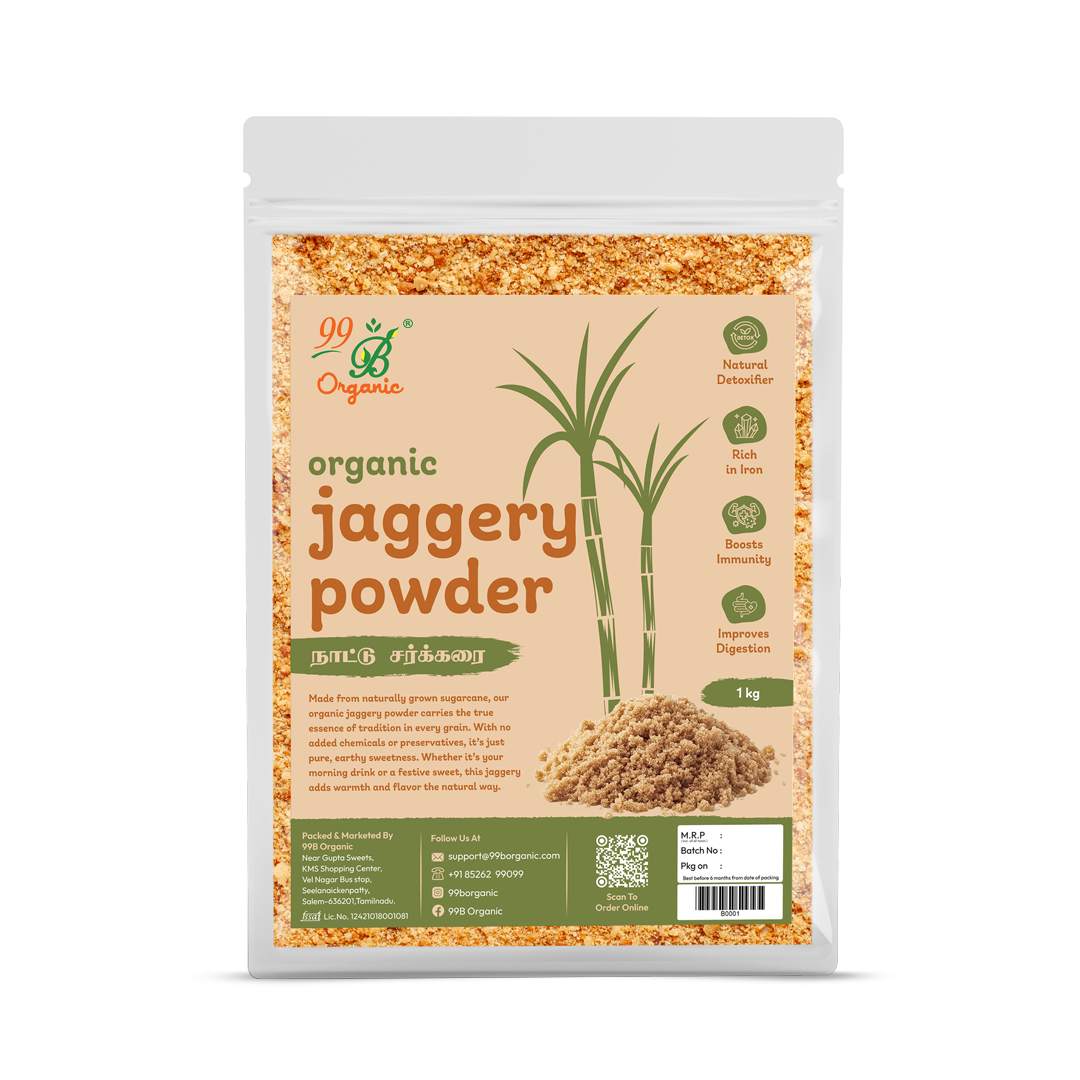 Organic nattu sarkkarai country sugar 1kg natural cane sweetener traditional sugar by 99B Organic
