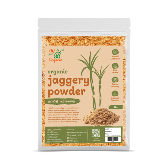 Organic nattu sarkkarai country sugar 1kg natural cane sweetener traditional sugar by 99B Organic