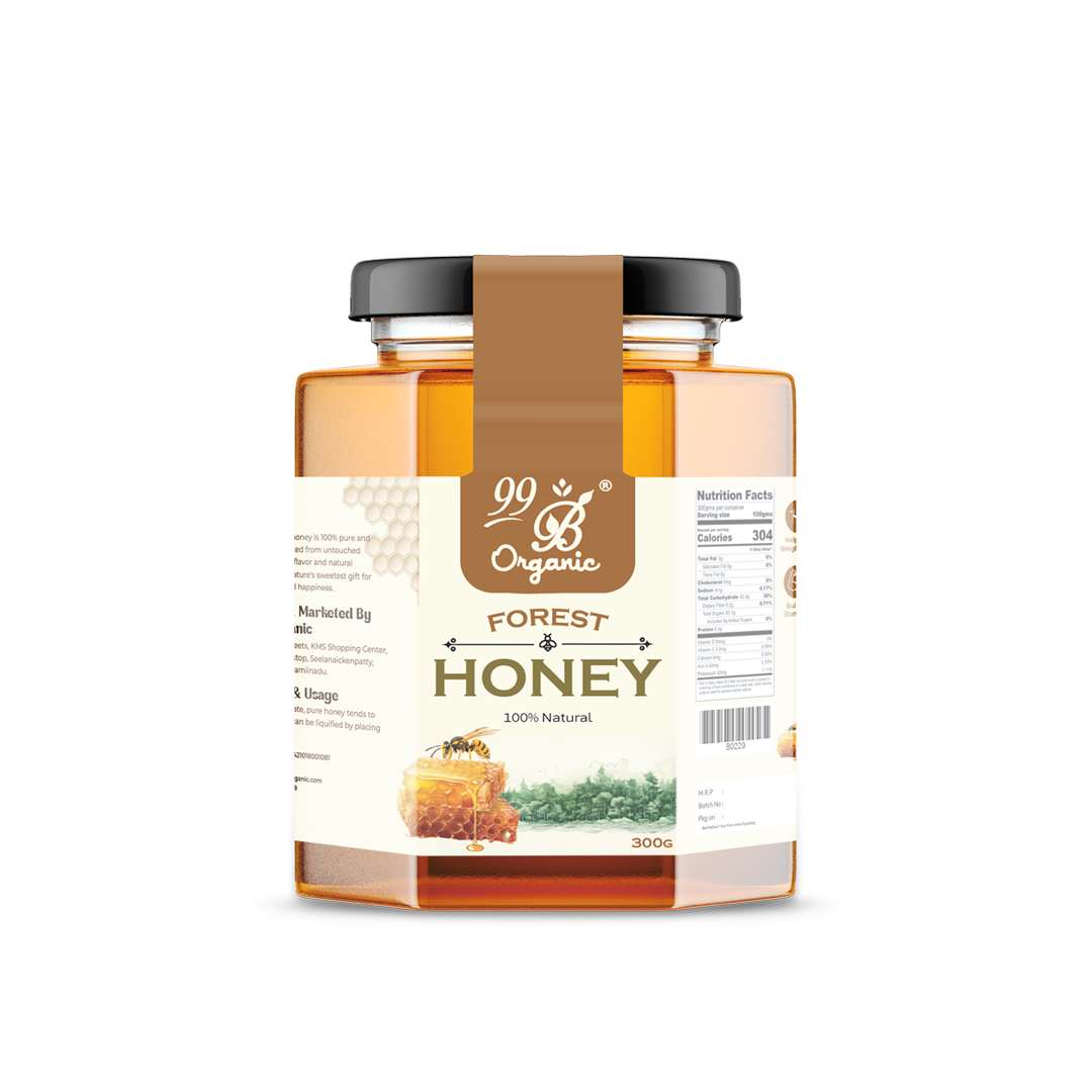 Organic forest honey 300g raw wild honey natural immunity booster by 99B Organic
