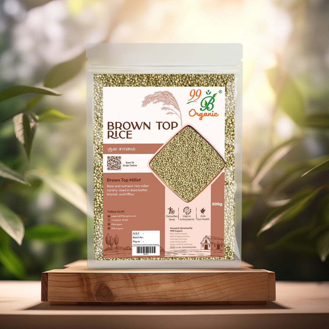 Organic brown top millet 500g rare ancient grain antioxidant rich healthy millet by 99B Organic
