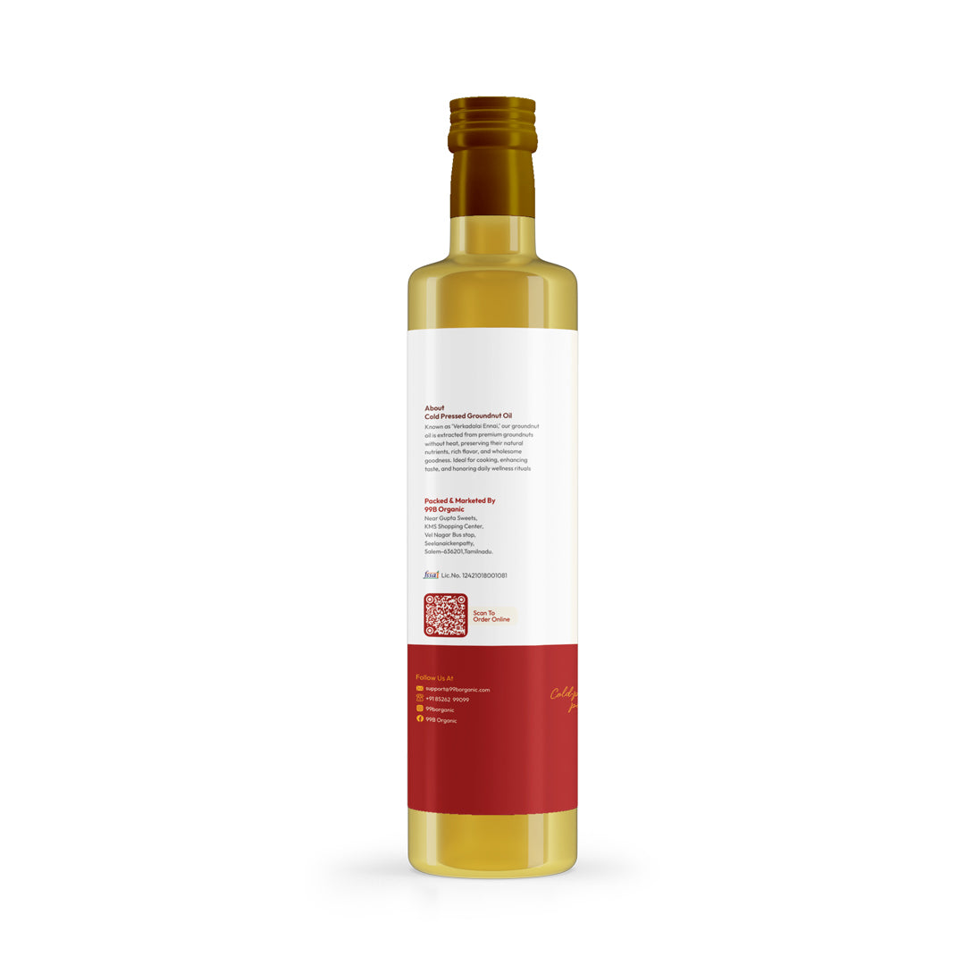 Organic groundnut oil cold pressed peanut oil healthy cooking oil by 99B Organic
