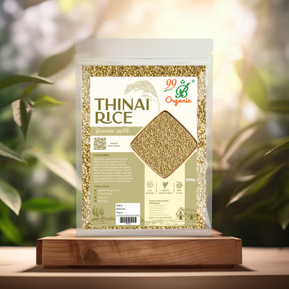 Organic thinai raw foxtail millet 500g iron rich high fiber millet by 99B Organic