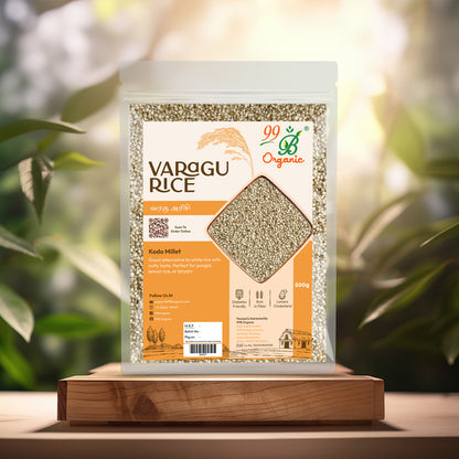 Organic varagu raw kodo millet 500g unpolished healthy rice alternative millet by 99B Organic
