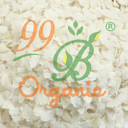 Organic white poha rice flakes 200g traditional breakfast food by 99B Organic