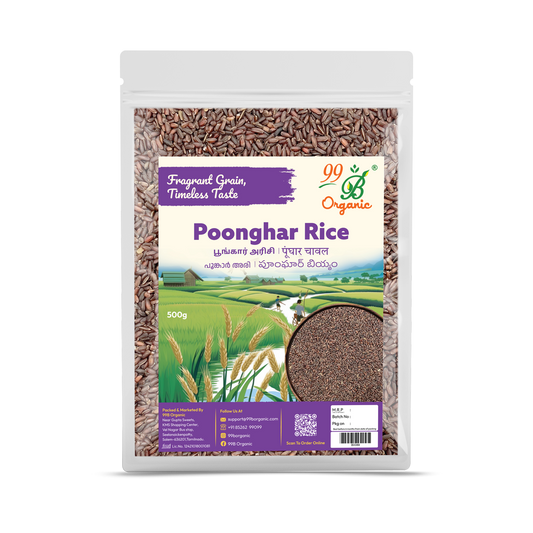 Poonghar rice 500g – traditional aromatic Tamil Nadu heritage rice 99B Organic