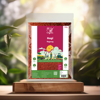 Organic ragi finger millet 500g healthy calcium rich millet grain by 99B Organic