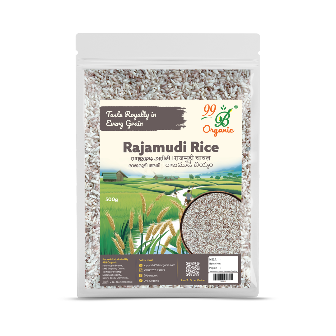 Rajamudi rice 500g – organic traditional Karnataka heritage rice 99B Organic
