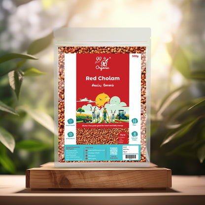 Organic red cholam sorghum grain 500g healthy traditional millet by 99B Organic