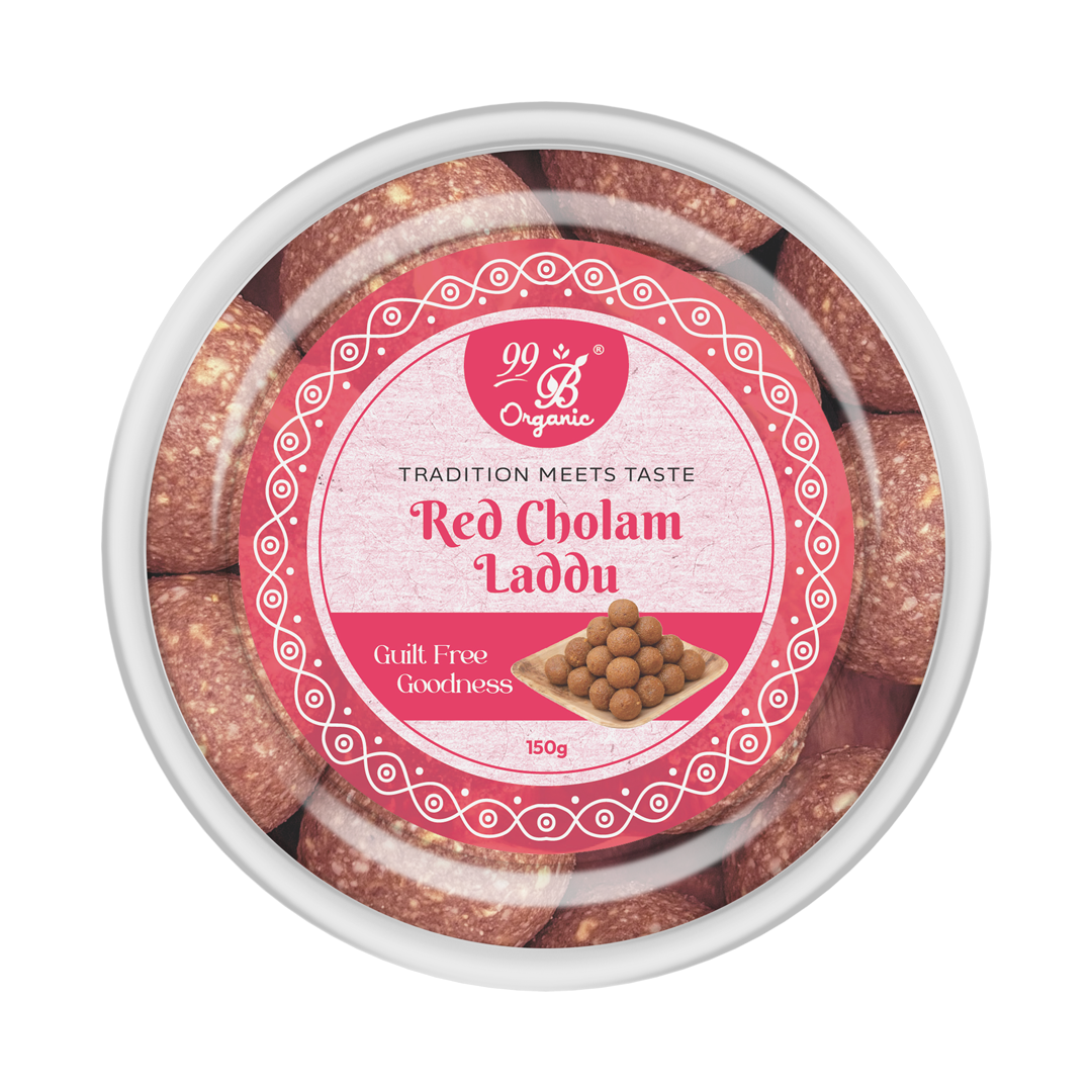 Organic red cholam laddu sorghum sweet 150g gluten free healthy snack by 99B Organic