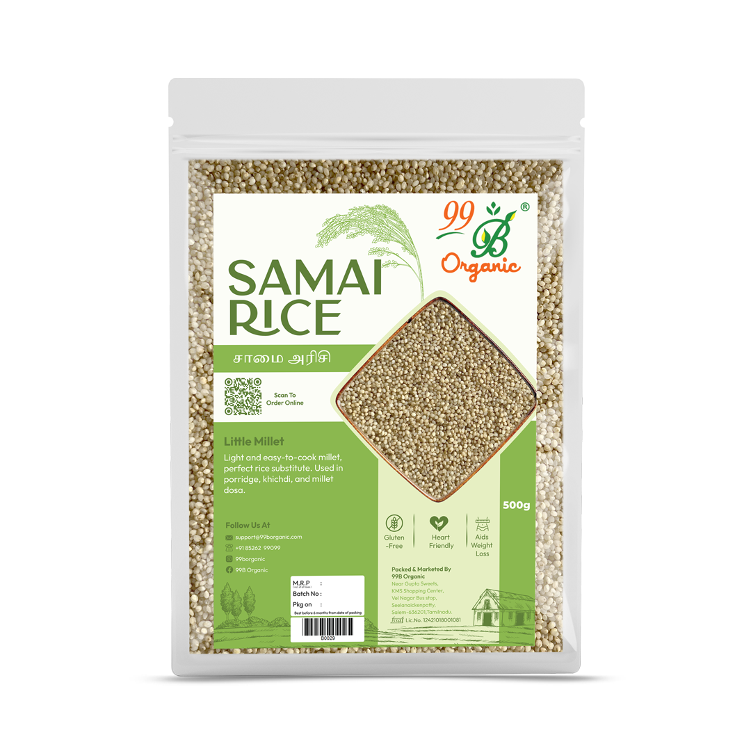Organic samai raw little millet 500g nutritious ancient grain healthy rice substitute by 99B Organic