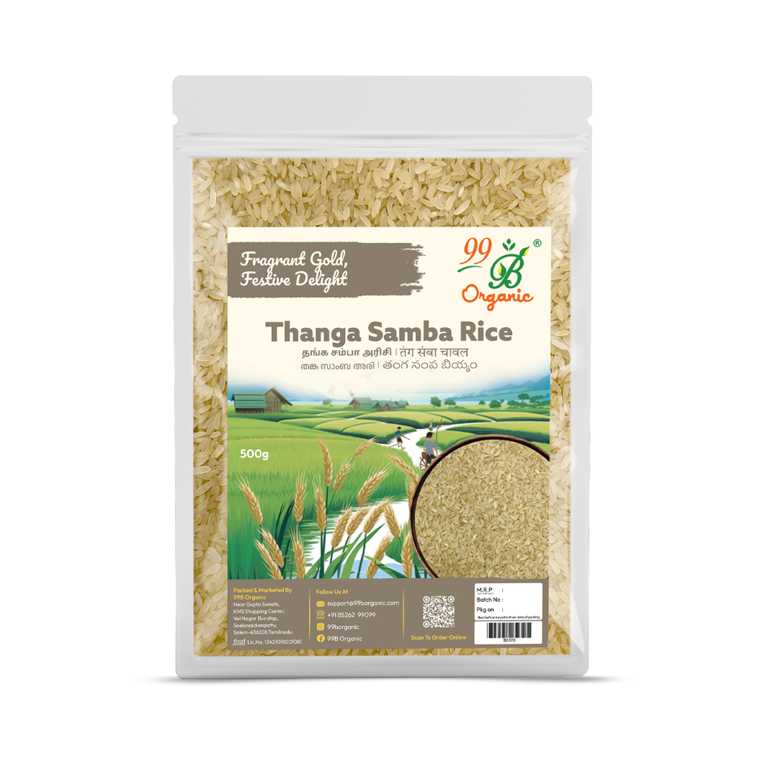 Thanga Samba rice 500g – golden traditional heritage rice 99B Organic