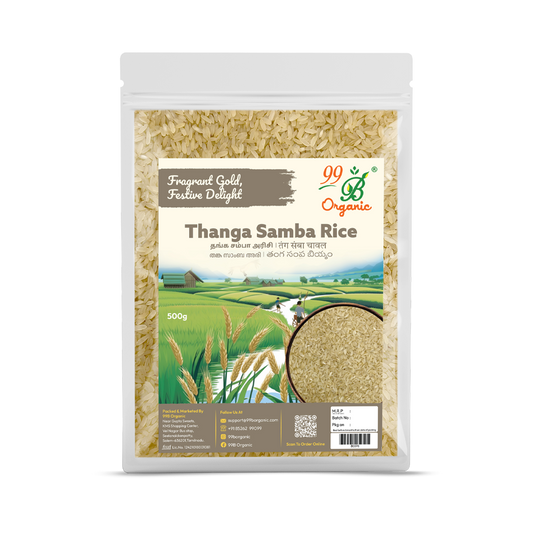 Thanga Samba rice 500g – golden traditional heritage rice 99B Organic