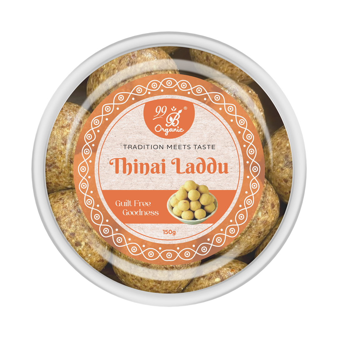 Organic thinai laddu foxtail millet sweet 150g healthy millet snack by 99B Organic