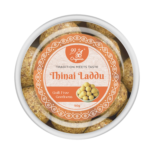 Organic thinai laddu foxtail millet sweet 150g healthy millet snack by 99B Organic