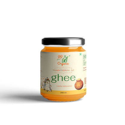 Organic A2 naattu maadu ghee desi cow bilona ghee 200ml pure traditional ghee by 99B Organic