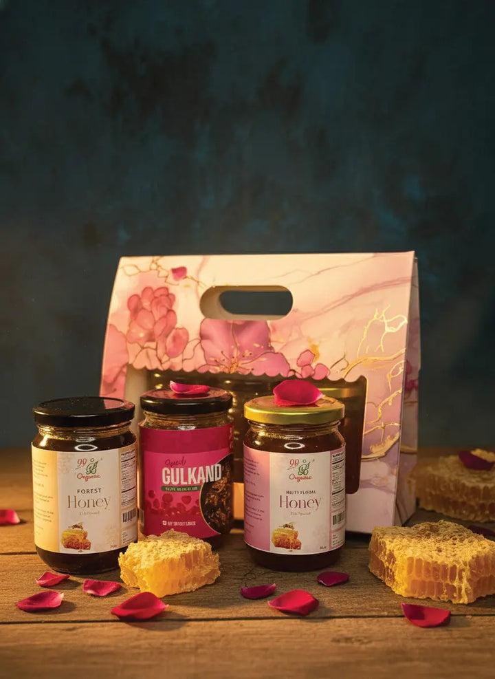 Honey Supreme Set - Ultimate Organic Honey & Gulkand Set (99B-07)
