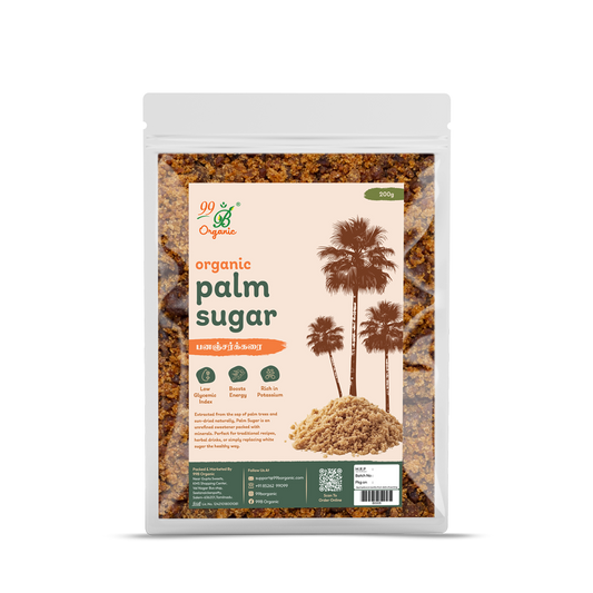 Organic palm sugar karupatti sweetener 200g natural low glycemic sweetener by 99B Organic